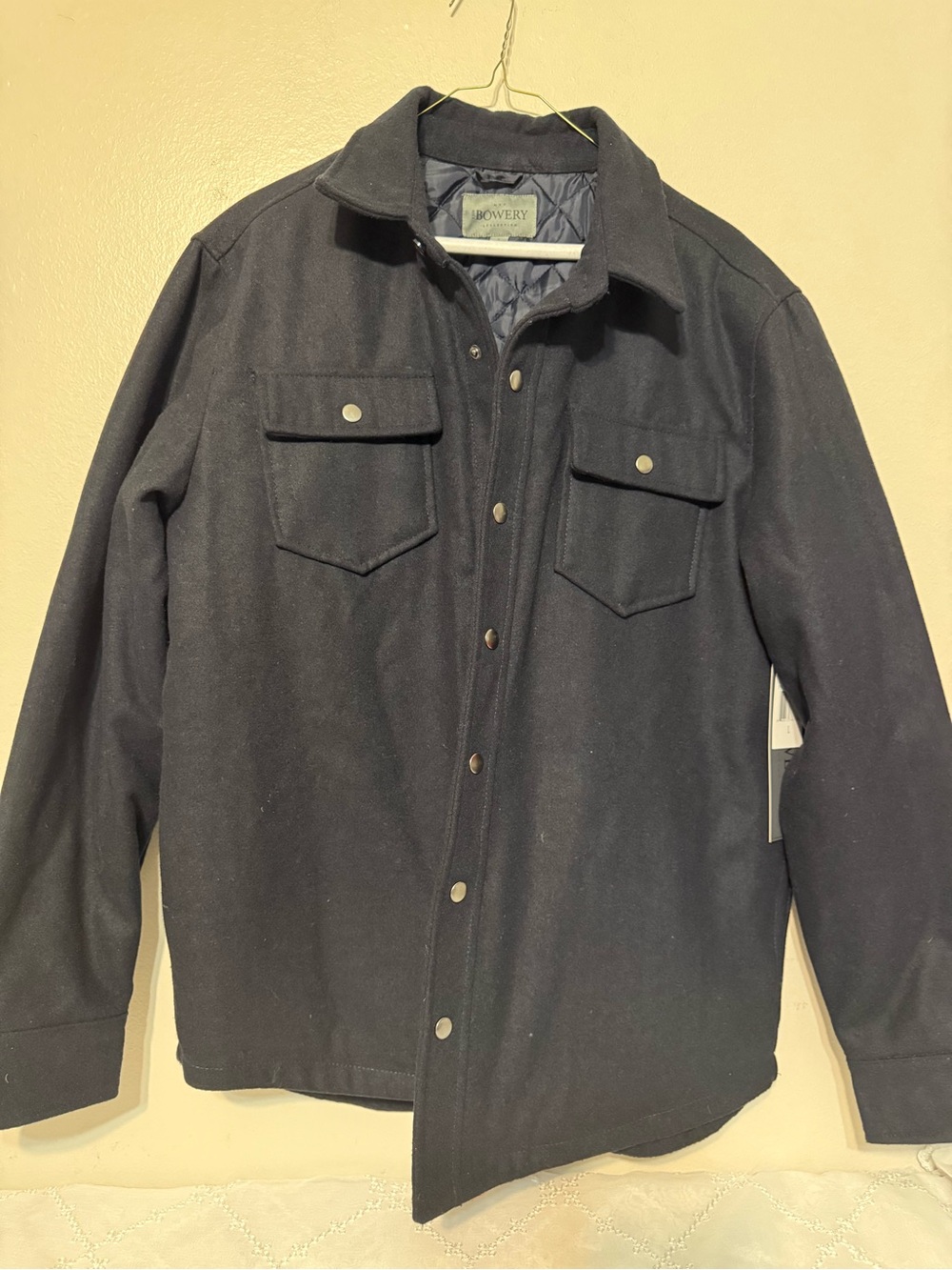 Bowery Black Quilted-Lined Men's Shirt Jacket